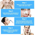 White handheld electric blackhead vacuum with blue circular hole head for strong suction and improved blood circulation