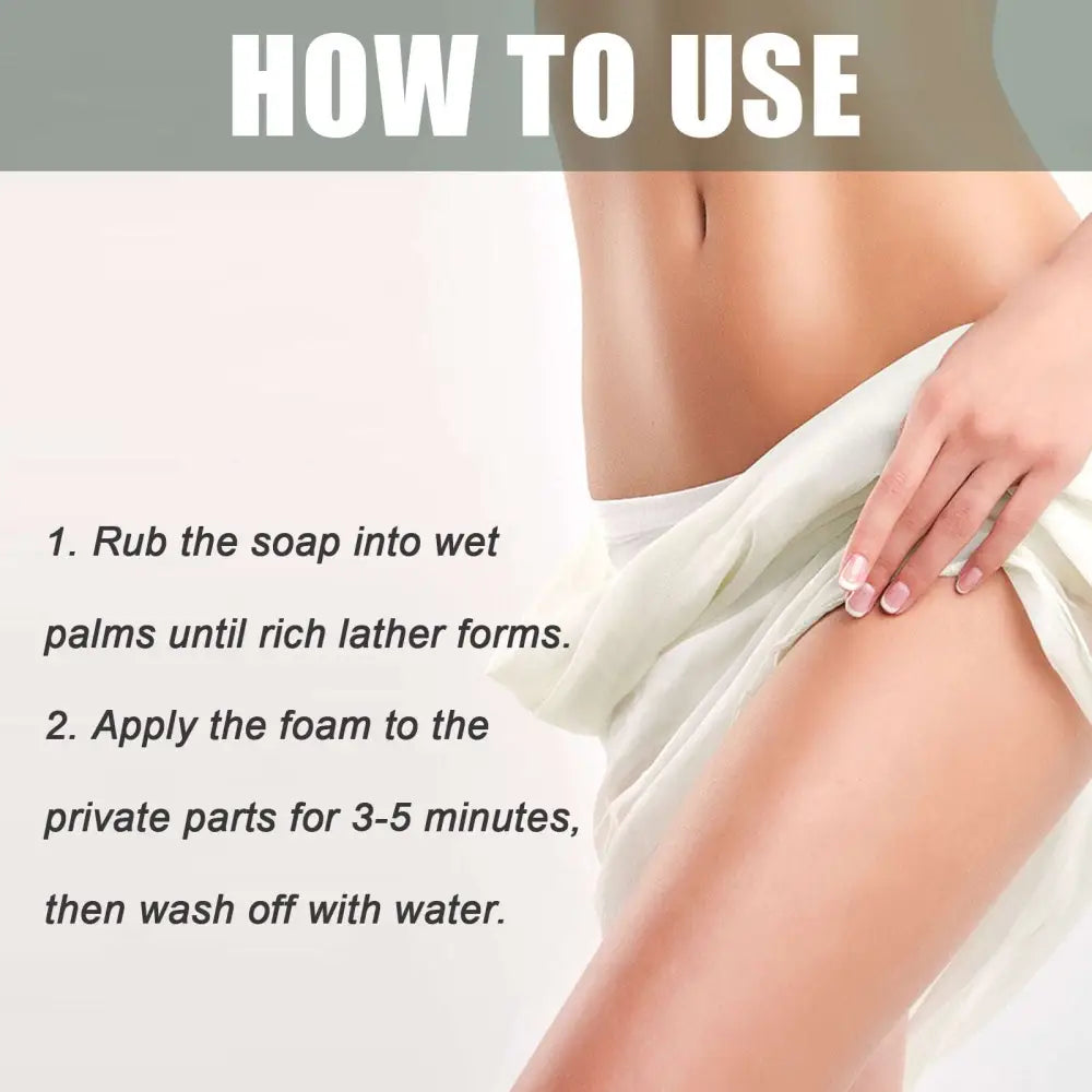 White rose soap bath bar rubbed into wet palms forming rich lather that cleanses odors and relieves physical discomfort