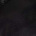 Black textured fabric with subtle woven pattern on the back of royal blue headdress bride beige imitation linen hat