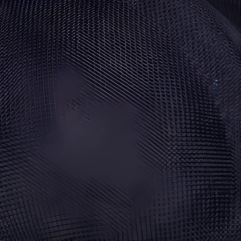 Dark navy blue woven fabric with a tight textured weave used in royal blue headdress bride beige imitation linen hat