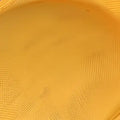 Golden mesh screen with fine uniform weave on royal blue headdress bride beige hat made of imitation linen