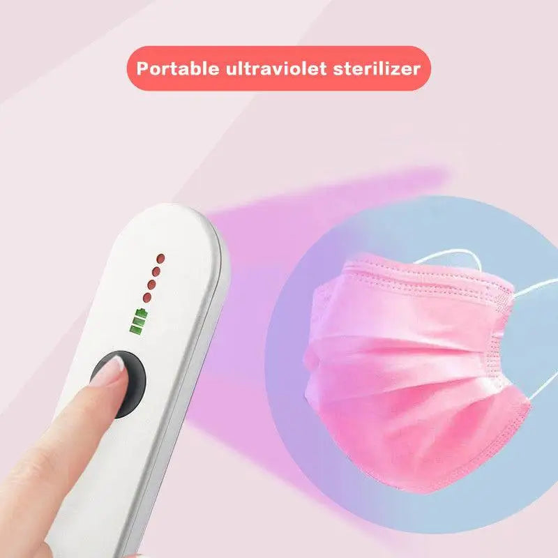 White royale essence lux handheld uv disinfection stick with ergonomic design and led battery indicators for easy use
