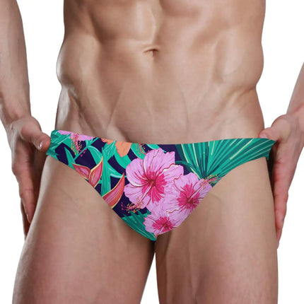 Chic Houses Men Sexy Bikini Swimsuit Swimwear Flower Palm Leaves Briefs XL 2030120 - Royalessencelux
