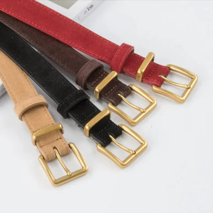 Women's Suede Leather Belt - Royalessencelux