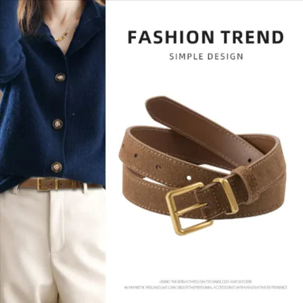 Women's Suede Leather Belt - Royalessencelux