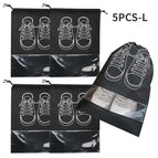 5PCS-Shoes Bag Black