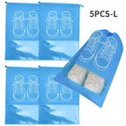 5PCS-Shoes Bag Blue