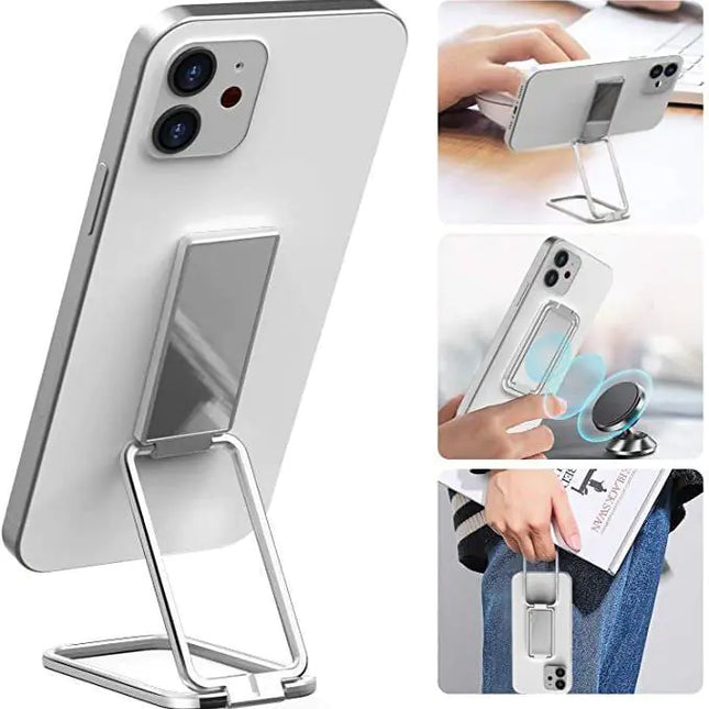 Foldable Mobile Phone Holder Ring Buckle Retractable Desktop CellPhone Stand Car Magnetic Bracket Office Accessories - Royalessencelux