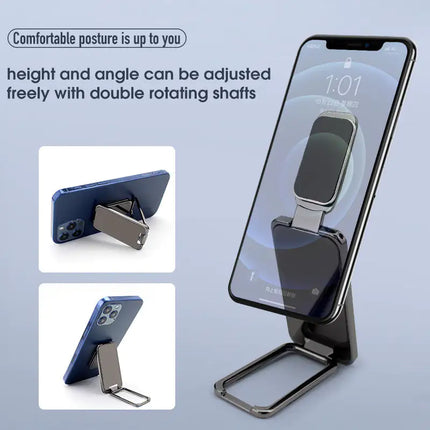 Foldable Mobile Phone Holder Ring Buckle Retractable Desktop CellPhone Stand Car Magnetic Bracket Office Accessories - Royalessencelux