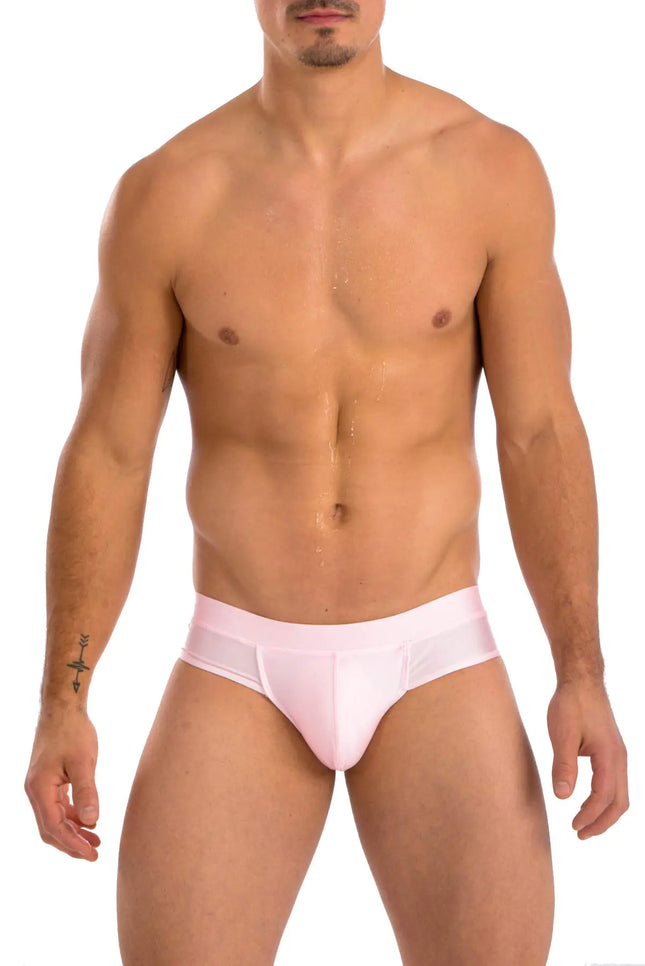 Gary Majdell Sport Mens Cheeky Brief Bikini Swimsuit (Baby Pink Large) - Royalessencelux