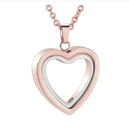 Peach Heart Multi-Color Memorial Locket - Royalessencelux