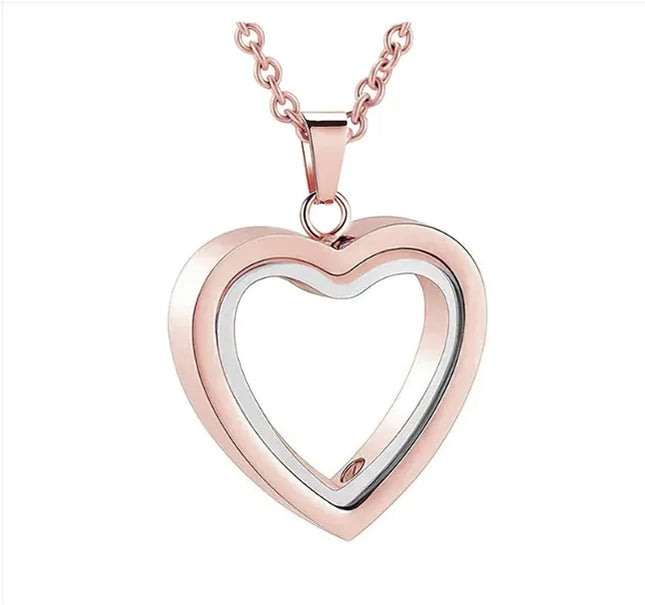 Peach Heart Multi-Color Memorial Locket - Royalessencelux