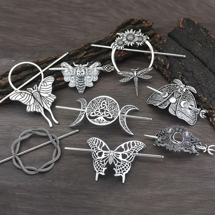 Female Viking Barrettes Animal Alloy Crescent Cloud - Royalessencelux