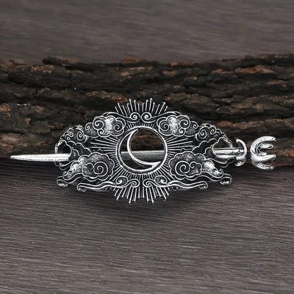 Female Viking Barrettes Animal Alloy Crescent Cloud - Royalessencelux