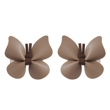 New PU Leather Butterfly Full Bag Clip Children's Barrettes - Royalessencelux