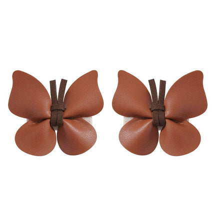 New PU Leather Butterfly Full Bag Clip Children's Barrettes - Royalessencelux