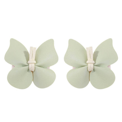 New PU Leather Butterfly Full Bag Clip Children's Barrettes - Royalessencelux