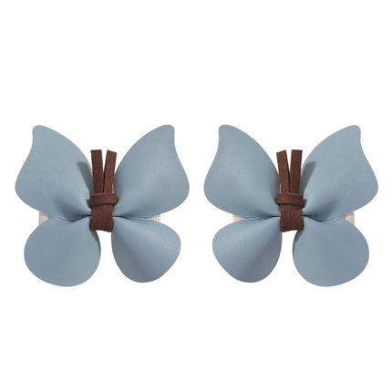New PU Leather Butterfly Full Bag Clip Children's Barrettes - Royalessencelux
