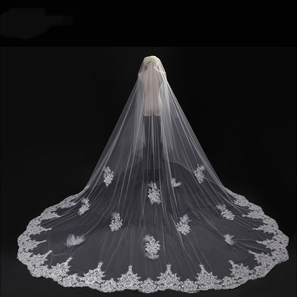 Bride Wedding Master Wedding Veil Long Long Tail - Royalessencelux