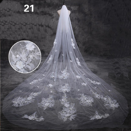 Bride Wedding Master Wedding Veil Long Long Tail - Royalessencelux