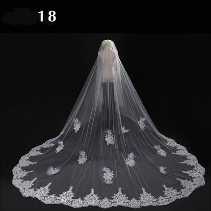 Bride Wedding Master Wedding Veil Long Long Tail - Royalessencelux