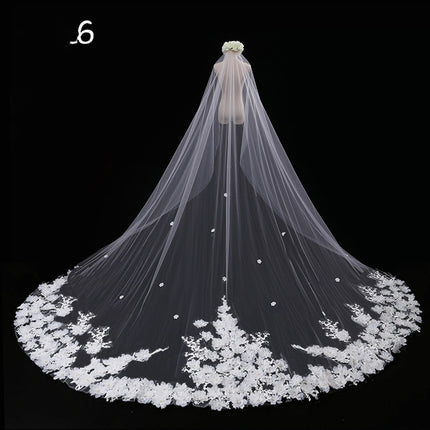 Bride Wedding Master Wedding Veil Long Long Tail - Royalessencelux