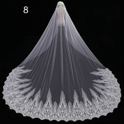 Bride Wedding Master Wedding Veil Long Long Tail - Royalessencelux