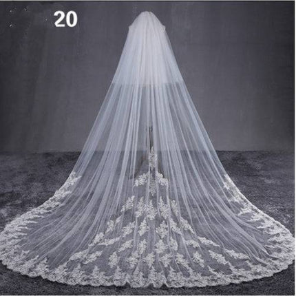 Bridal Wedding Dress Long Tail Luxury Super Fairy Wedding Veil - Royalessencelux