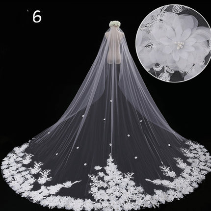 Bridal Wedding Dress Long Tail Luxury Super Fairy Wedding Veil - Royalessencelux