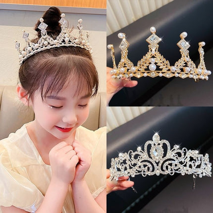 Children's Children's Crown Headdress Girls Princess Crown Hair Clip - Royalessencelux