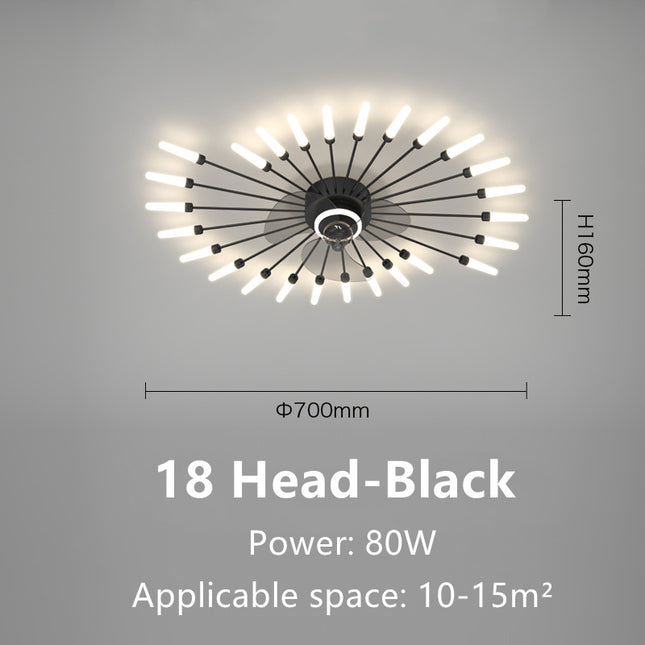 Modern Atmosphere Household Simple Bedroom Fan Lamp - Royalessencelux