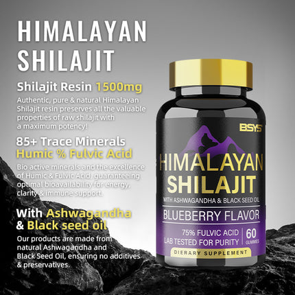 BSYS SHILAJIT GUMMIES 60'S - Royalessencelux