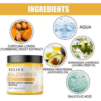 Eelhoe Turmeric Exfoliating Facial Scrub For Deep Cleansing Of Delicate Pores And Beauty Cleansing Treatment - Royalessencelux