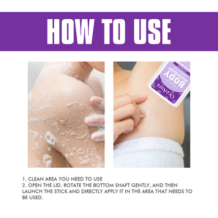 OceAura Lavender Body Deodorant Stick Body Fragrance Antiperspirant Deodorant Deodorant Stick For Underarm Odor - Royalessencelux