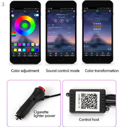 Car Fiber Optic Ambient Light Modified Car Interior Cool Light APP Rhythm Light - Royalessencelux