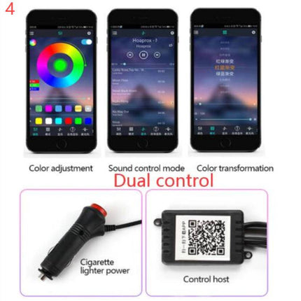 Car Fiber Optic Ambient Light Modified Car Interior Cool Light APP Rhythm Light - Royalessencelux