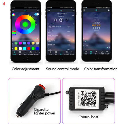 Car Fiber Optic Ambient Light Modified Car Interior Cool Light APP Rhythm Light - Royalessencelux