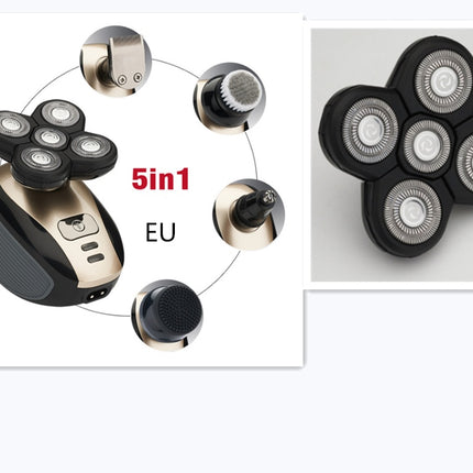 5 In 1 Multifunctional Electric Shaver 5 Blade Razor For Men Shaved Head Rechargeable Shaving Machine Beard Nose Hair Trimmer - Royalessencelux