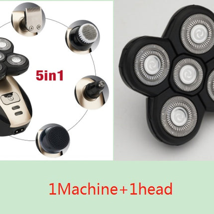 5 In 1 Multifunctional Electric Shaver 5 Blade Razor For Men Shaved Head Rechargeable Shaving Machine Beard Nose Hair Trimmer - Royalessencelux