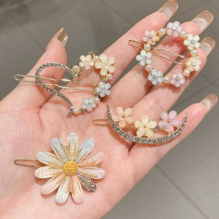 Summer Alloy Handmade Temperament Petals Barrettes - Royalessencelux