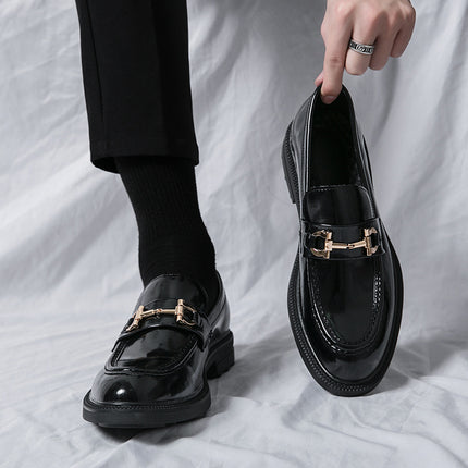 Horsebit Loafers Male Fashion Formal Wear Lace-up Platform - Royalessencelux