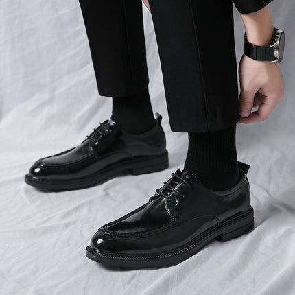 Horsebit Loafers Male Fashion Formal Wear Lace-up Platform - Royalessencelux