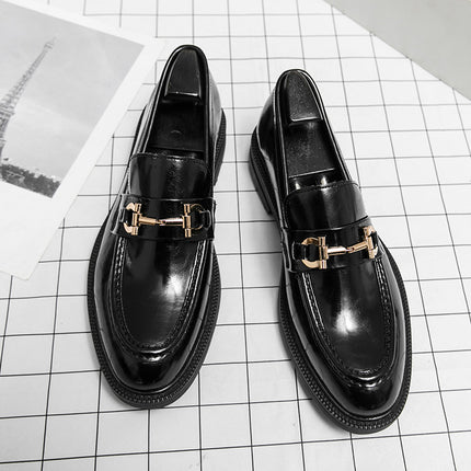Horsebit Loafers Male Fashion Formal Wear Lace-up Platform - Royalessencelux
