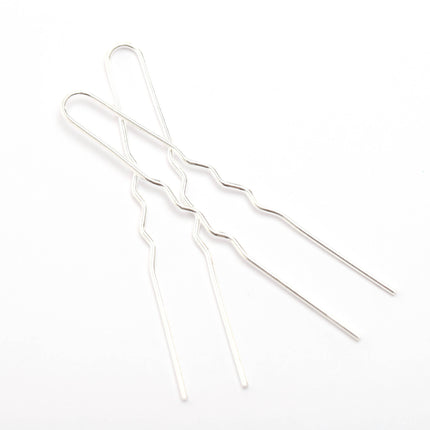 DIY Hair Accessories Material Retro Wave U-shaped Variety Two Teeth Hairpin - Royalessencelux