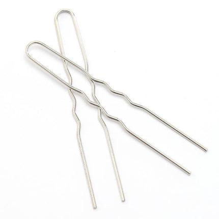 DIY Hair Accessories Material Retro Wave U-shaped Variety Two Teeth Hairpin - Royalessencelux