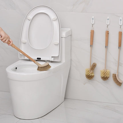 Wooden Household Handle Toilet Brush Cleaning Tools Bathroom Cleaning Brush Kitchen Floor Cleaner Brushes - Royalessencelux