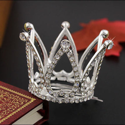 Childrens Festival Show Hair Comb Crown Rhinestone Accessories - Royalessencelux