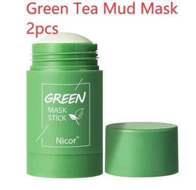 Cleansing Green Tea Mask Clay Stick Oil Control Anti-Acne Whitening Seaweed Mask Skin Care - Royalessencelux