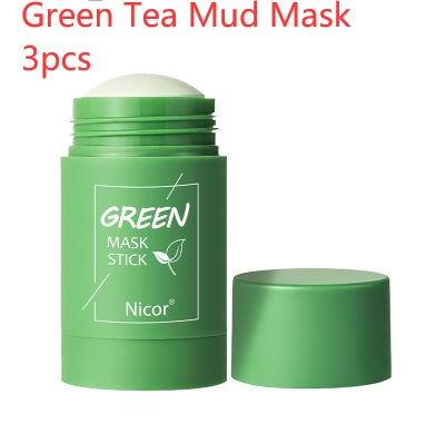 Cleansing Green Tea Mask Clay Stick Oil Control Anti-Acne Whitening Seaweed Mask Skin Care - Royalessencelux