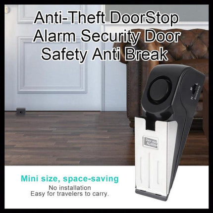 Electronic Burglar Alarm Intelligent Home Security Wedge Door Stop Alarm System Device Hotel Intruder Alert Detection - Royalessencelux